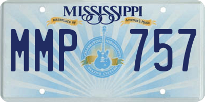 MS license plate MMP757