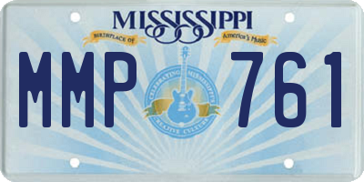 MS license plate MMP761