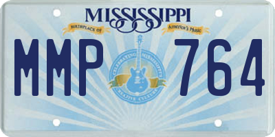MS license plate MMP764