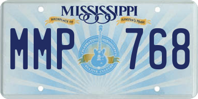 MS license plate MMP768