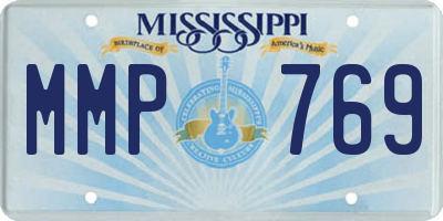 MS license plate MMP769