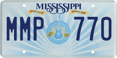 MS license plate MMP770