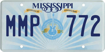 MS license plate MMP772