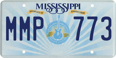 MS license plate MMP773