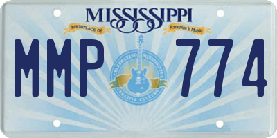 MS license plate MMP774