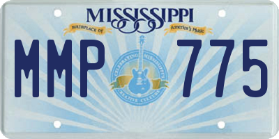 MS license plate MMP775