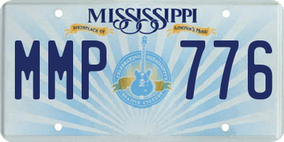 MS license plate MMP776