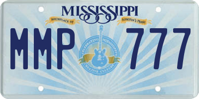 MS license plate MMP777