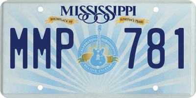 MS license plate MMP781