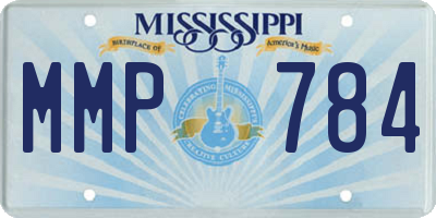 MS license plate MMP784