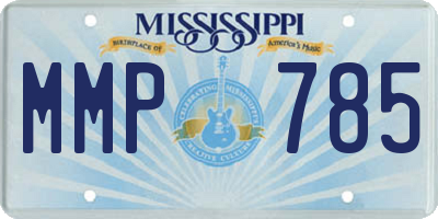 MS license plate MMP785