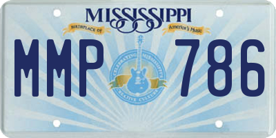 MS license plate MMP786