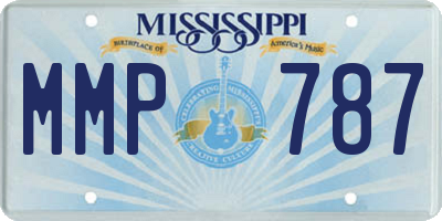 MS license plate MMP787