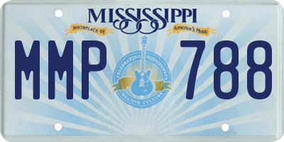 MS license plate MMP788