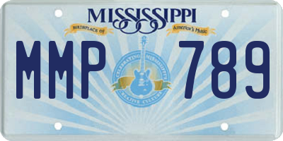 MS license plate MMP789