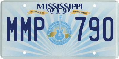 MS license plate MMP790