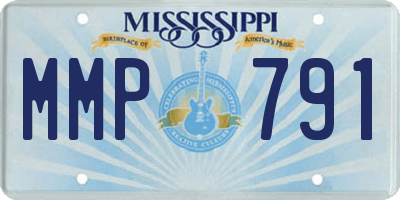 MS license plate MMP791
