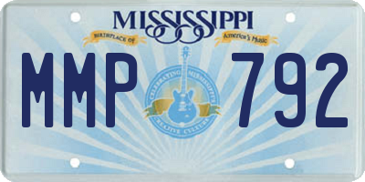 MS license plate MMP792