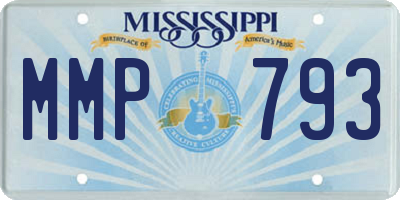 MS license plate MMP793