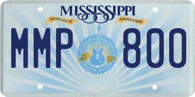 MS license plate MMP800