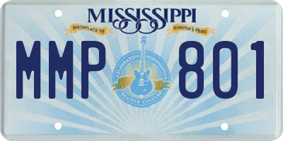 MS license plate MMP801