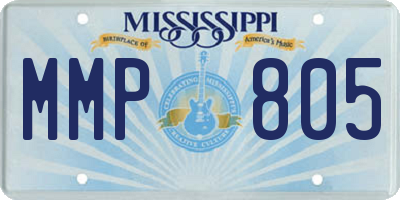 MS license plate MMP805