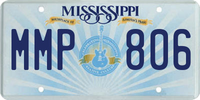 MS license plate MMP806