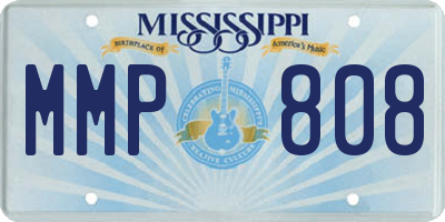 MS license plate MMP808