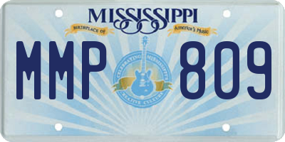 MS license plate MMP809