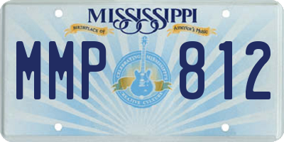 MS license plate MMP812