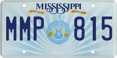 MS license plate MMP815