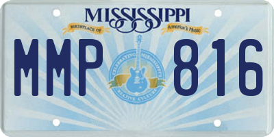 MS license plate MMP816