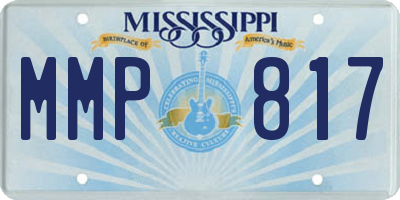 MS license plate MMP817