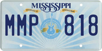 MS license plate MMP818