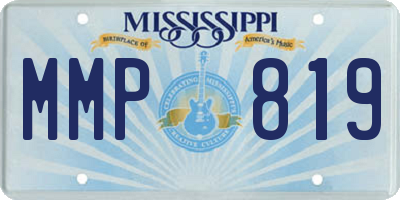 MS license plate MMP819