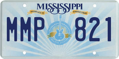 MS license plate MMP821