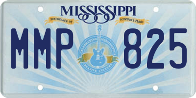MS license plate MMP825