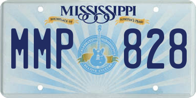 MS license plate MMP828