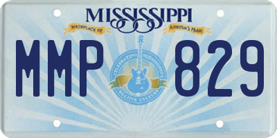 MS license plate MMP829