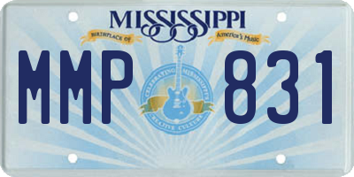MS license plate MMP831