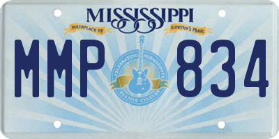 MS license plate MMP834