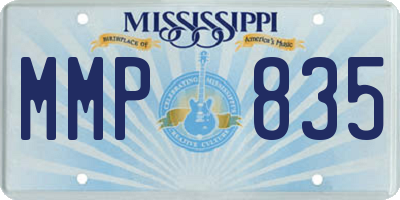 MS license plate MMP835
