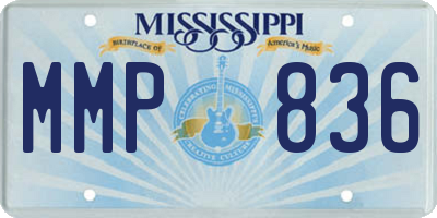 MS license plate MMP836