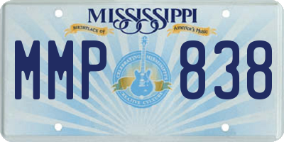 MS license plate MMP838