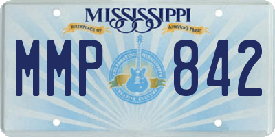 MS license plate MMP842