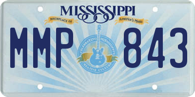 MS license plate MMP843