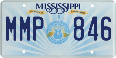 MS license plate MMP846