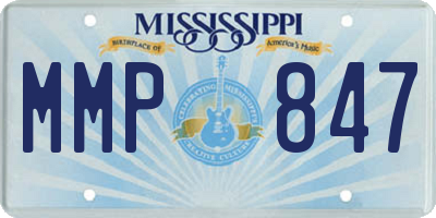 MS license plate MMP847