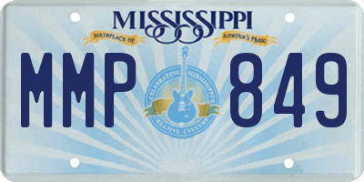 MS license plate MMP849