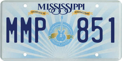 MS license plate MMP851